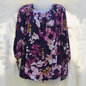 Purple Floral Shirt